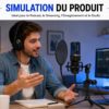 Support micro avec filtre anti-pop