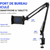 Bras articulé rotation 360° pour téléphone