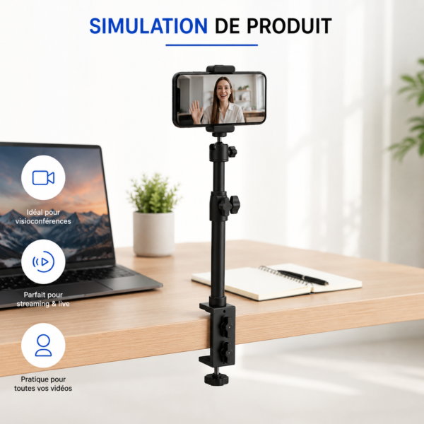 Support smartphone de bureau réglable
