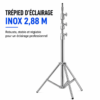 Trépied d'éclairage inox 2,88 m