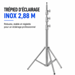 Trépied d'éclairage inox 2,88 m