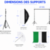 Support de fond réglable pour studio