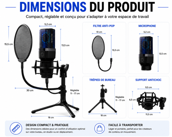 Support antichoc pour microphone