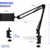 Support smartphone avec pince de fixation