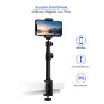 Support caméra avec pince de bureau
