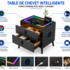 Table de chevet avec ports USB Type-C