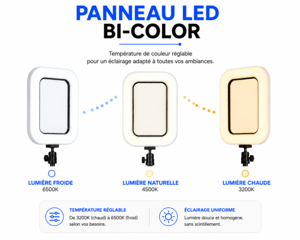 Lampe d'appoint LED E-30 pour vidéos et photos