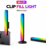Lampe vidéo RGB avec batterie intégrée et clip
