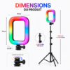 Lampe RGB multicolore pour photo, vidéo et livestream