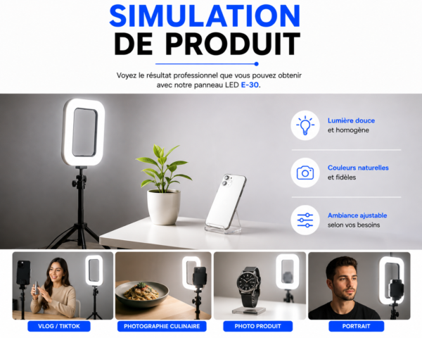 Lampe LED pour création de contenu