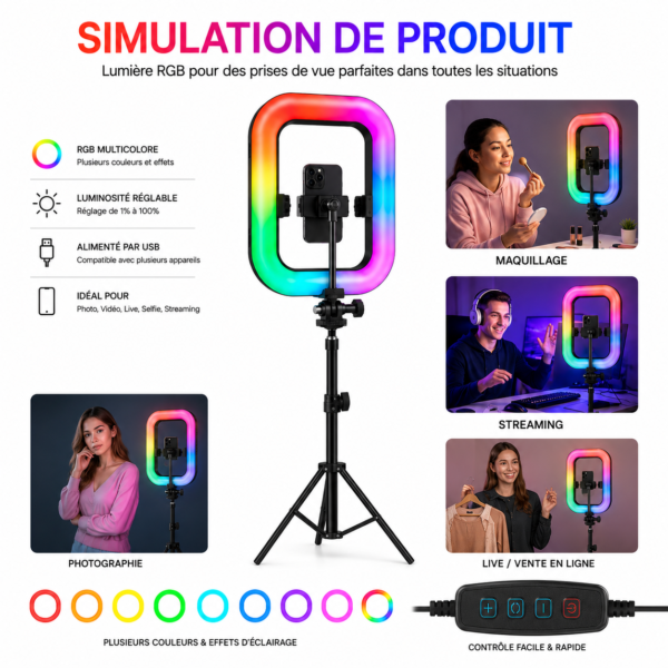 RGB portable pour smartphone et création de contenu