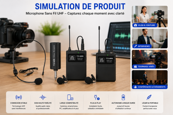 Kit micro sans fil Saeapu TTD-M099 compatible amplificateur