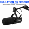 Micro XLR Shure SM7B pour YouTube, podcast et gaming