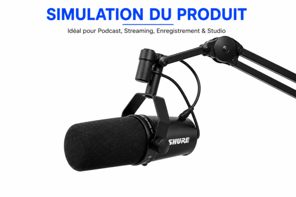 Micro XLR Shure SM7B pour YouTube, podcast et gaming