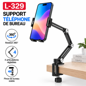 Support Téléphone L-329 – Dimensions du Produit