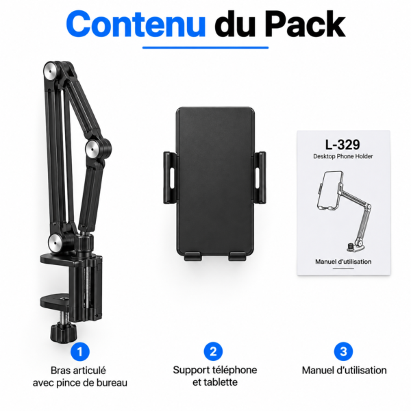 Support Téléphone L-329 – Maintien Stable du Smartphone