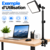 Support de table réglable à pince pour équipements légers