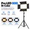 Panneau LED 800 Bi-Color avec trépied réglable jusqu’à 2 mètres