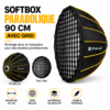 Softbox PULUZ 90 cm avec double diffuseur pour éclairage doux