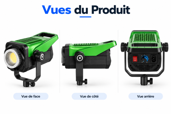 Projecteur vidéo BK-400W pour créateurs de contenu